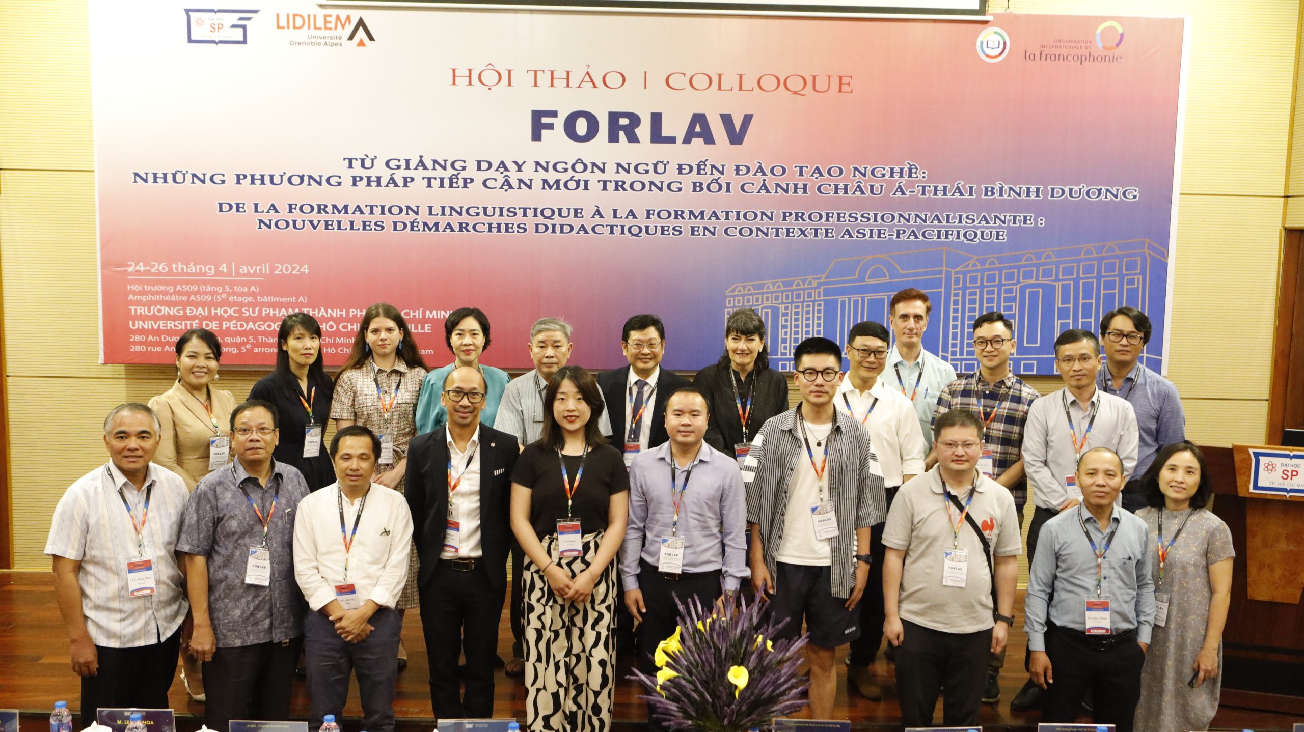 Colloque International “De la formation linguistique à la formation professionnalisante : nouvelles démarches didactiques en contexte Asie-Pacifique – FORLAV”