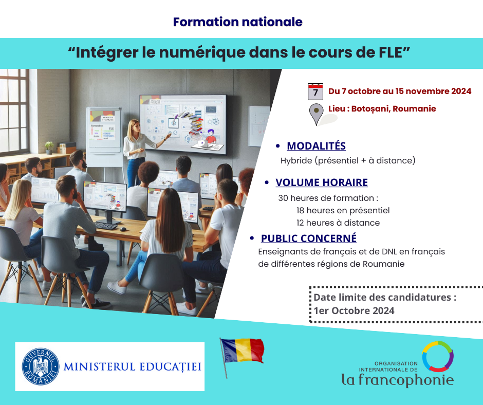 Formation nationale : “Intégrer le numérique dans le cours de FLE”