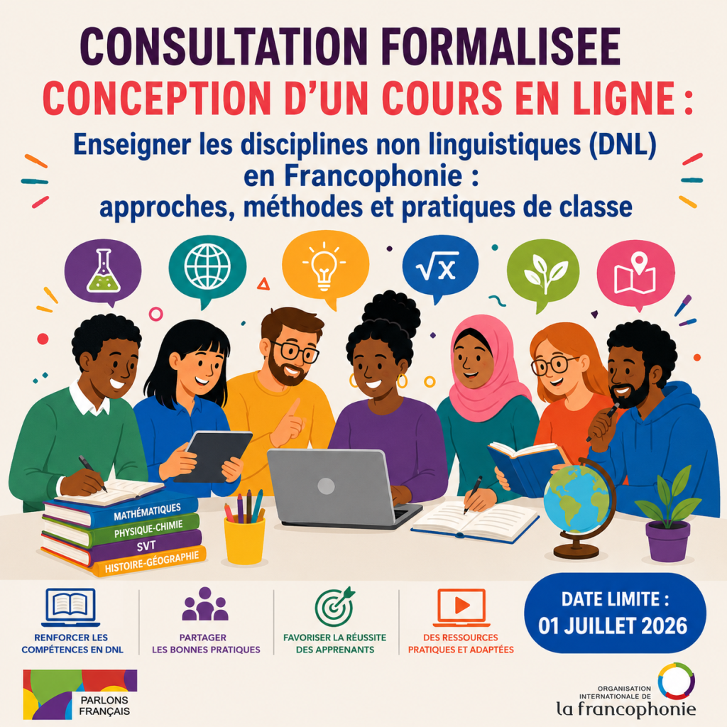 Consultation formalisée : Conception des cours en ligne pour la formation des enseignants DNL